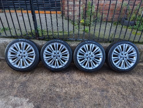 JAGUAR XF X250 SET OF 4 19'' CARAVELA ALLOY WHEELS WITH TYRES